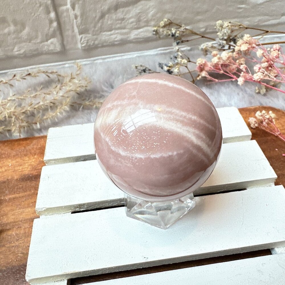 Gorgeous Small Sunstone Moonstone Sphere (SUN2) - Picture 2 of 9